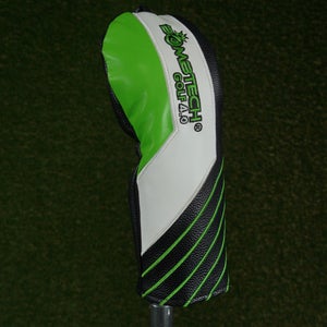 BOMBTECH GOLF 4.0 FAIRWAY WOOD HEADCOVER BLACK / GREEN / WHITE CHANGEABLE #'S