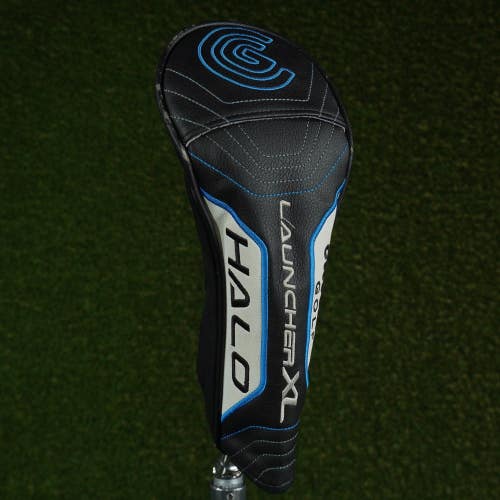 CLEVELAND LAUNCHER XL HALO FAIRWAY WOOD HEADCOVER BLACK / BLUE CHANGEABLE #'S