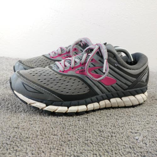 Brooks Ariel 18 Womens Size 8 Running Shoes Lace Up 1202711B091 Grey Pink