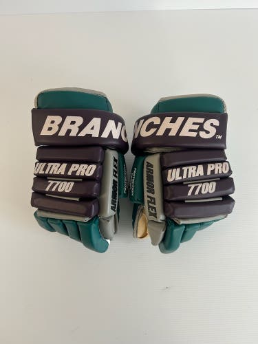 Vintage Branches Ultra Pro 7700 Hockey Gloves Mighty Ducks Colorway 14”