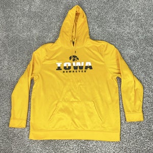 Iowa Hawkeyes Sweatshirt Hoodie Mens 3XL Gold NCAA Football Pullover Colosseum