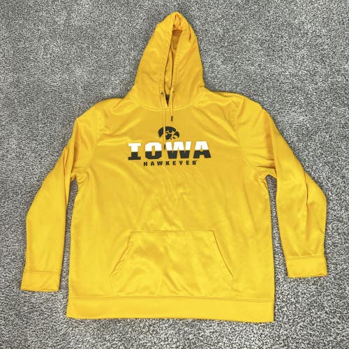 Iowa Hawkeyes Sweatshirt Hoodie Mens 3XL Gold NCAA Football Pullover Colosseum
