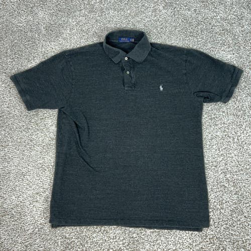 Polo Ralph Lauren Polo Shirt Mens XLT Gray Cotton Big & Tall Pony Logo Casual