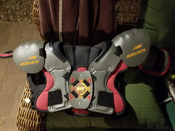 Rare BAUER SP 5000 Hockey Shoulder Pads With Spinal Protection Adult Medium