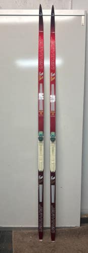 Jarvinen RSS Syncron Skaking 190cm Cross Country Skis Salomon Bindings Red