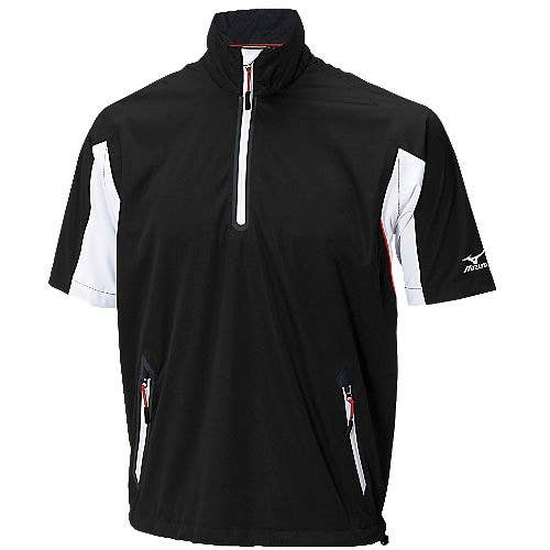 Mizuno Impermalite Flex Short Sleeve Rain Top (Black, MEDIUM) Golf NEW