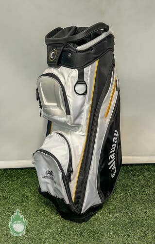 Used Callaway ORG 14 Way Golf Cart Carry Bag Black/White/Gold DragonRidge CC