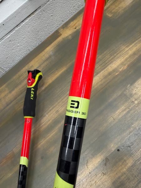 52in (130cm) Leki Racing World Cup - GS Ski Poles (Used) 3D