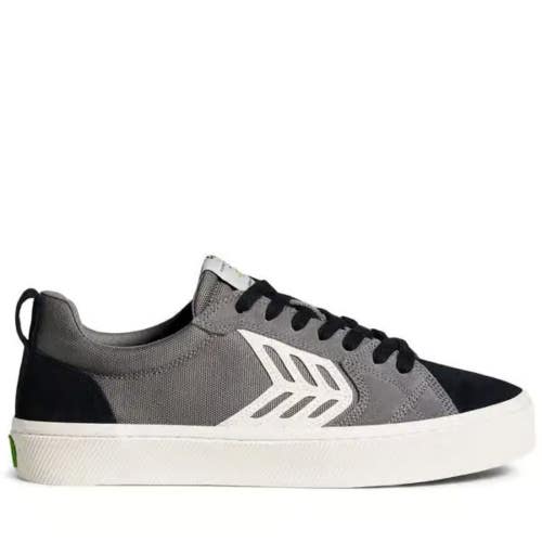 Cariuma Catiba Pro Low Sneakers Mens US 8.5 Charcoal Gray Platform Shoes HAWK578