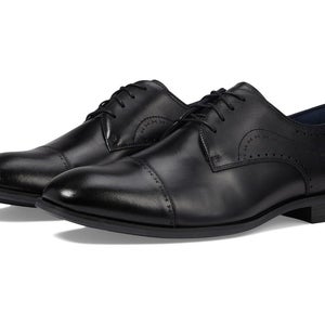 Stacy Adams Bryant 25634-001 Oxford Men's US 8 Black Cap Toe Dress Shoes HAWK683