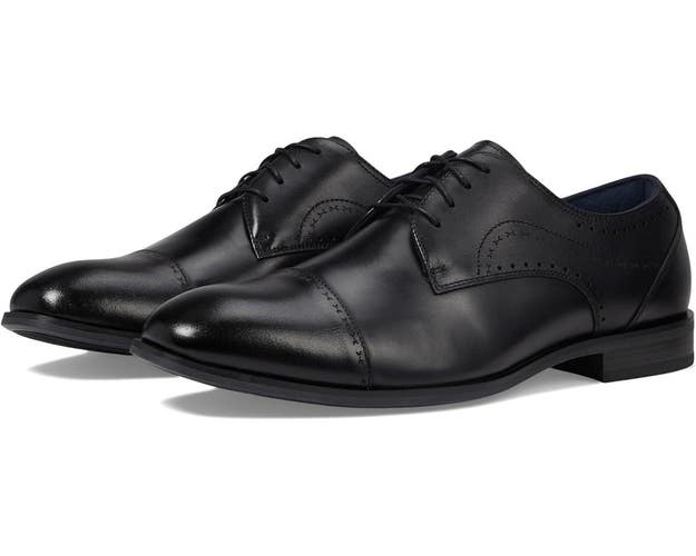 Stacy Adams Bryant 25634-001 Oxford Men's US 8 Black Cap Toe Dress Shoes HAWK683