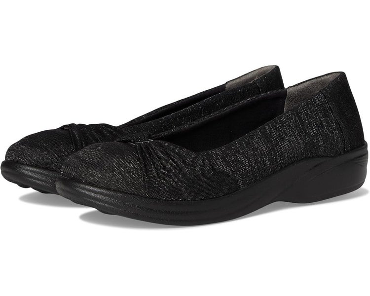 LifeStride Paige J0040F1001 Flat Womens 8 Black Fabric Round Toe Slip-On HAWK674