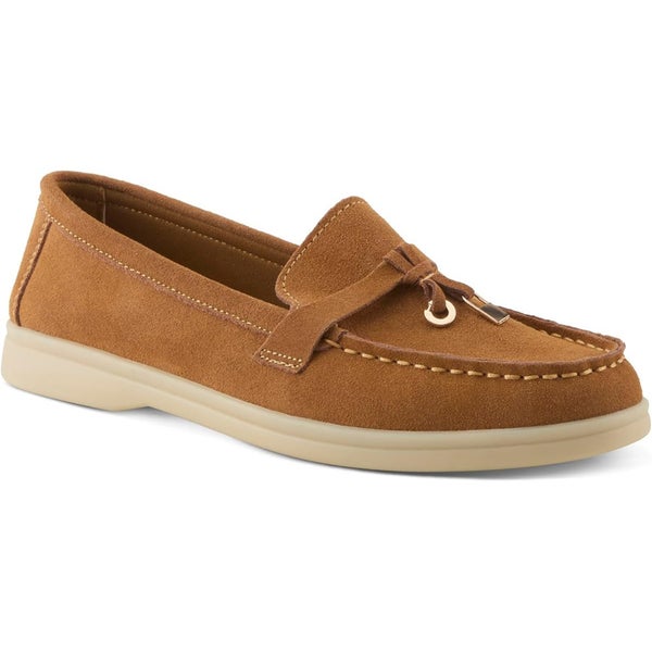 Patrizia Ismene Loafers Women's US 5.5 Brown Suede Moc Toe Slip On Shoes HAWK636