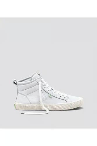 Cariuma OCA High Sneakers Women's US 9 White Leather Lifestyle Shoes HAWK671