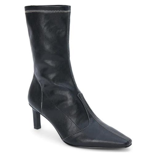 Coconuts by Matisse Clara Women 10M Black Leather Snip Toe Zipper Bootie HAWK417