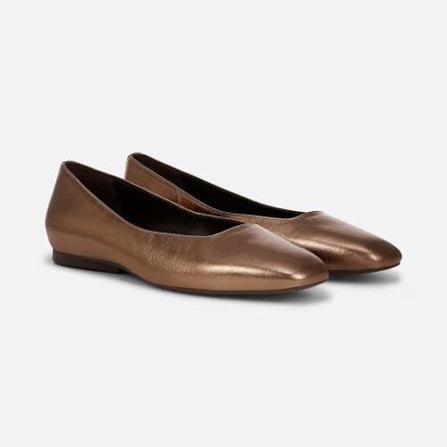 Naturalizer Chelsea J3307L3700 Women's US 8.5 Gold Leather Ballet Flats HAWK505
