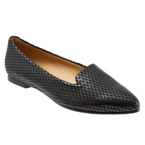 Trotters Harlowe T1707-013 Loafer Women 11 N Black Leather Slip On Flats HAWK625