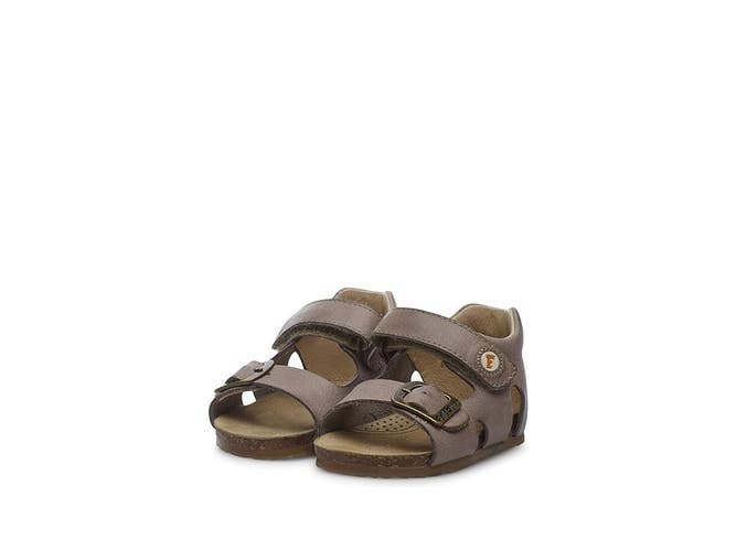 Naturino Falcotto Bea Sandals Toddler 8 Taupe Leather Adjustable Strap HAWK563