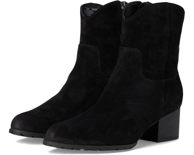 Vionic Bishop J2290L1001 Boots Women's US 8.5 Black Suede Western Bootie HAWK642