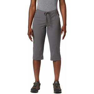 Columbia Anytime Outdoor Capri Pants Women's 12 Gray Flat Front Hiking JZZ544