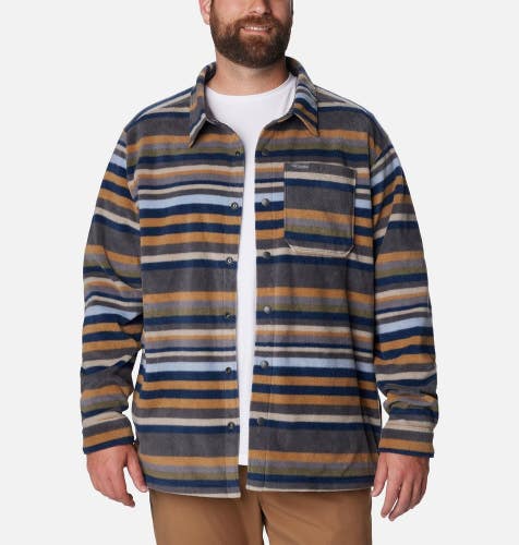 Columbia Steens Mountain Printed Shirt Jacket Men's 3X Multicolor Striped JZZ574