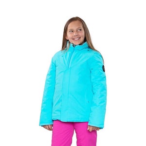 Obermeyer Rylee Jacket Kids XL Co Sky Full Zip Hooded Waterproof Outdoor JZZ541