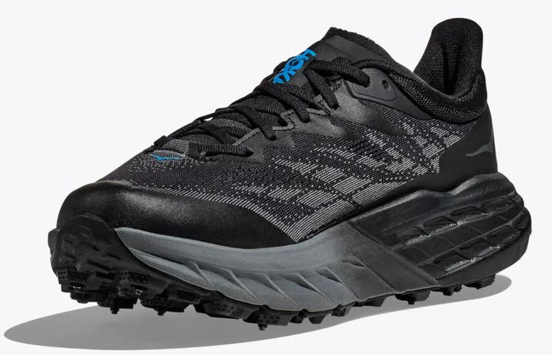 Hoka One One Speedgoat 5 GTX Spike 1133550-BBLC Mens 13 Black Trail Shoes TF9337
