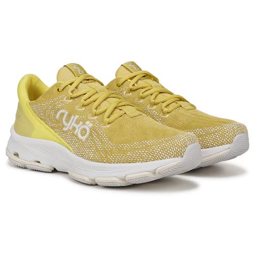 Ryka Devotion X Sneakers Women's Size US 9 Yellow Lace-Up Walking Shoes TF9207