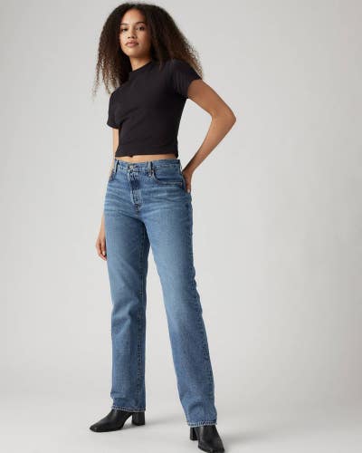 Levi's Premium 501 90S Jeans Women's 31x30 Blue Dark Wash Straight Leg GBO1707