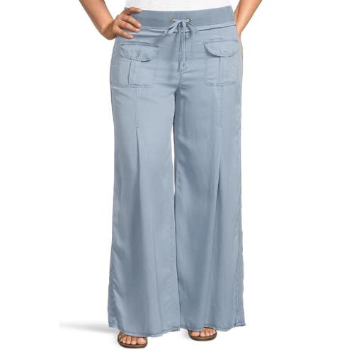 XCVI Loen Pants Women's Large Pacific Raw Hem Drawstring Waist Wide Leg GBO1716