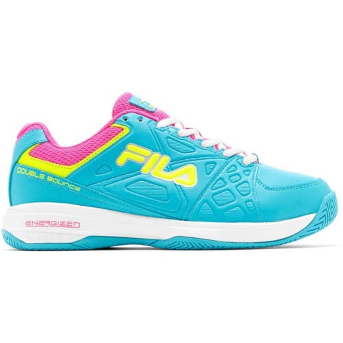 Fila Double Bounce 3 5PM00606-424 Women's Blue White Pickleball Shoes NIN1195