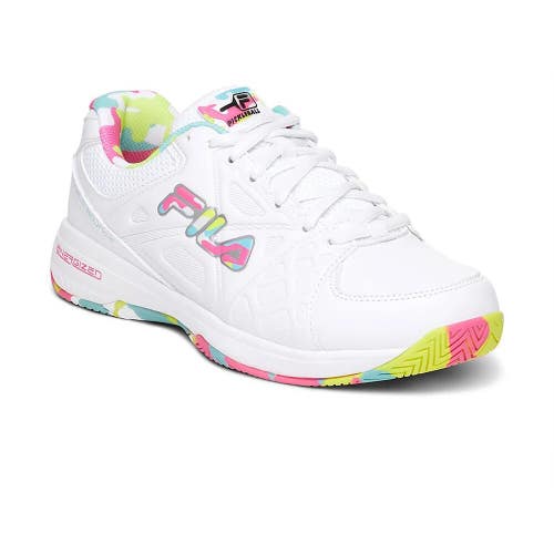 Fila Double Bounce 3 5PM00605-199 Womens 11 White Multi Pickleball Shoes NIN1205