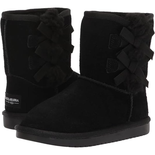 Koolaburra by UGG Victoria Toddler Girls US 6 Black Suede Winter Boots NIN1149