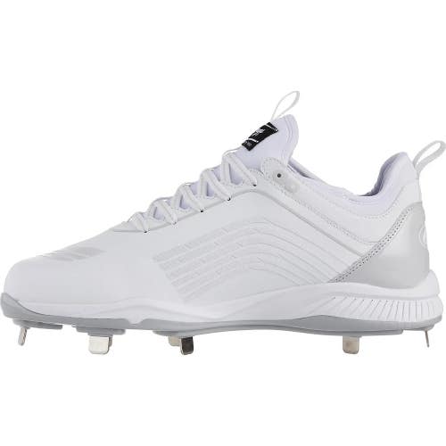 Rawlings Bullpen Low 174930 Men's White Lace Up Metal Baseball Cleats NIN1219