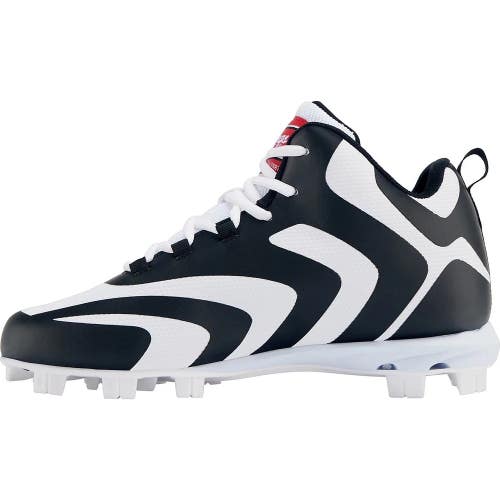 Rawlings Rookie Mid 1792056 Men's Black White Lace Up Baseball Cleats NIN1238
