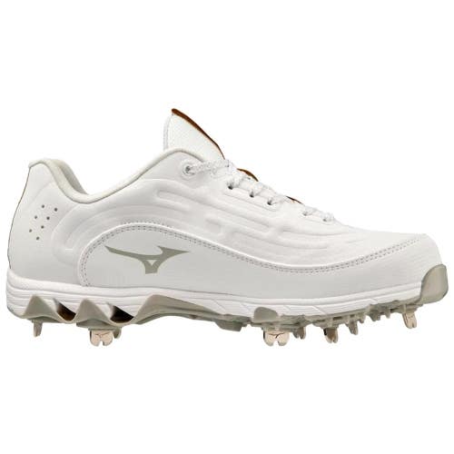 Mizuno 9-Spike Swift 8 320689-0000 Women's White Metal Softball Cleats NIN491
