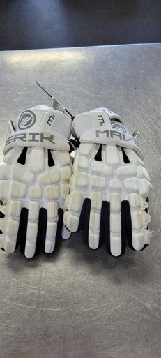Used Maverik MX 10 INCH Lacrosse Gloves Mens White 10" 11497-S000154730