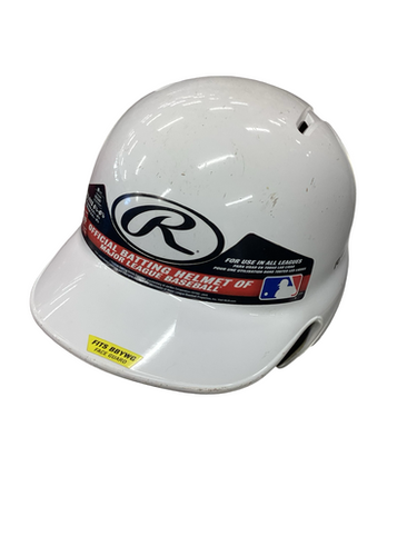 Used Rawlings BATTING Batting Helmet No Mask White One Size 11613-S000175129