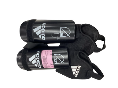 Used Adidas MLS Soccer Shin Guards Youth Black MD 11613-S000175121