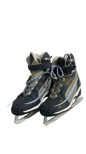 Used SOFTEC ICE SKATES Girls Softboot Skate Grey And Navy Blue Junior 04 11735-S000296677