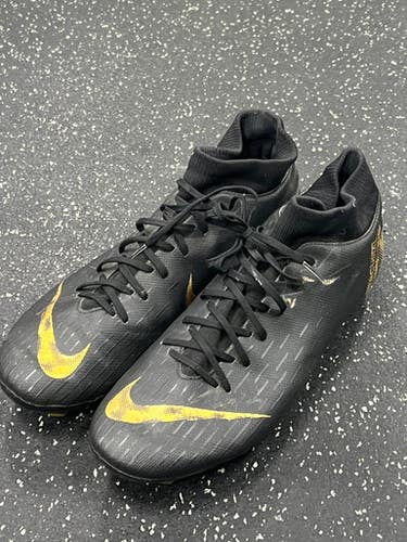 Used Nike Mercurial Gold Stripe Soccer Cleats Black Senior 10 11849-S000035639