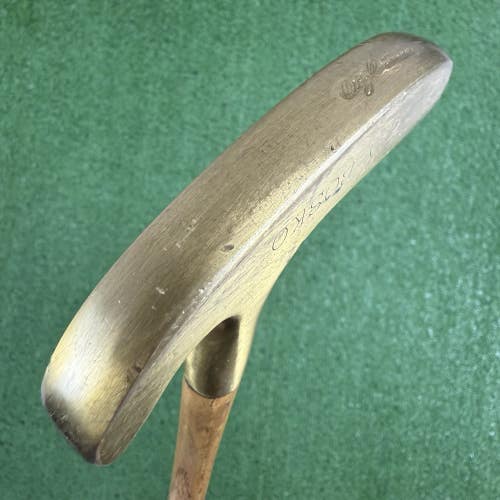 Otey Crisman Hickory Shaft Two Sided Brass Blade Putter 34