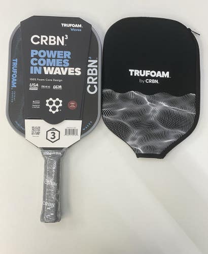 CRBN 3 TruFoam Waves (Elongated) 14mm Pickleball Paddle With Case