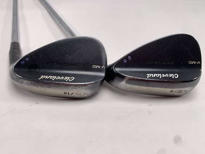 Cleveland RTX 3 Black Satin Wedge Set 52* 10 58* 9 DG Wedge Steel Mens RH