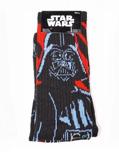 Darth Vader Crew Socks HYP - Disney Star Wars 2016 - Adult Size 6-12