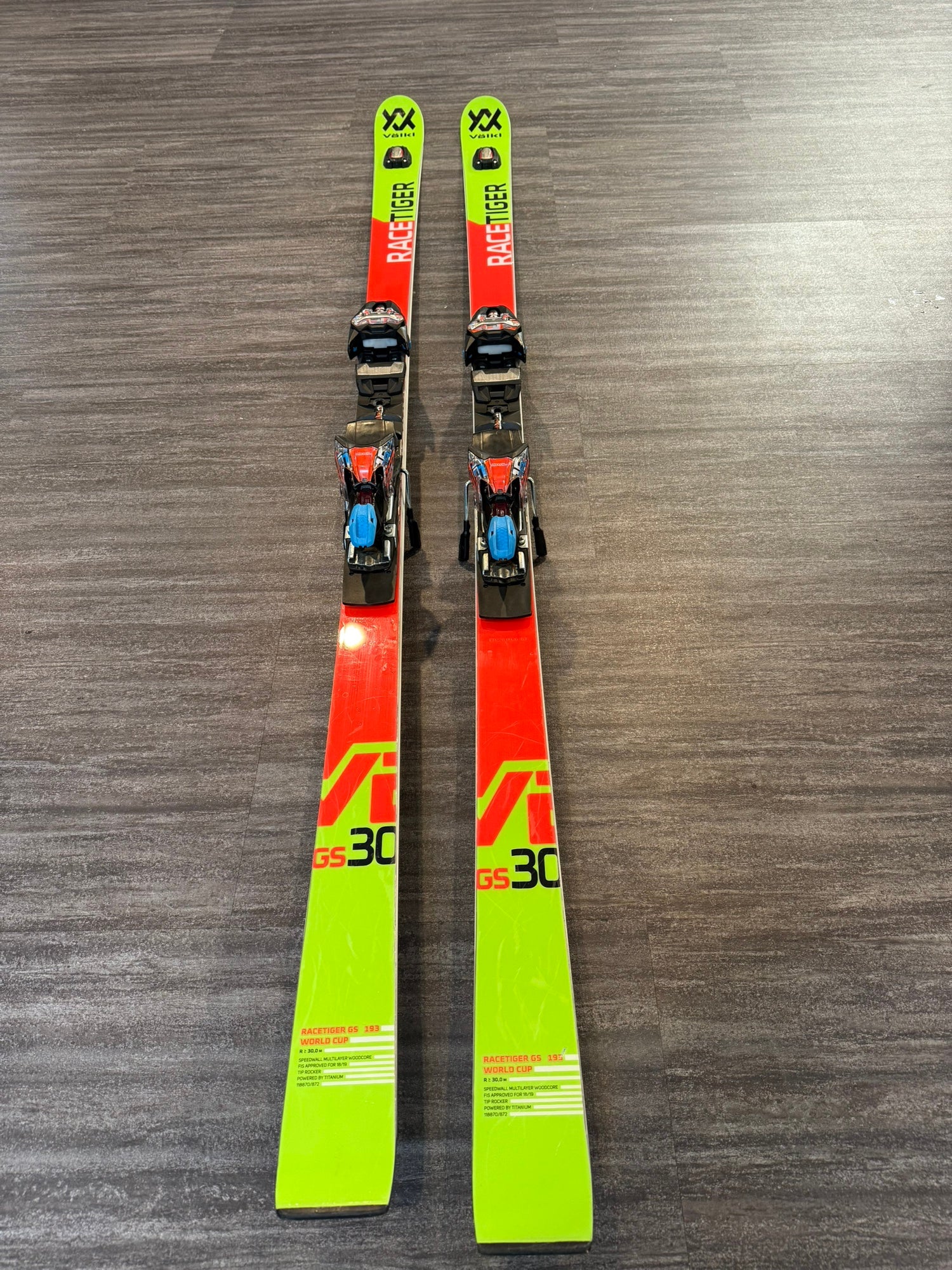 193 cm Volkl Racetiger GS Skis With Bindings (Used) | SidelineSwap