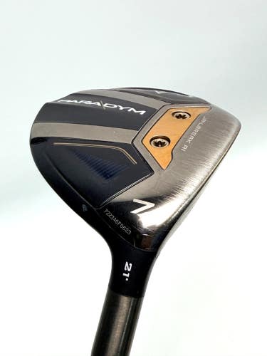 Callaway Paradym 7 Wood 21 HZRDUS Silver 4th Gen 60g Stiff Flex 42.5" midsize