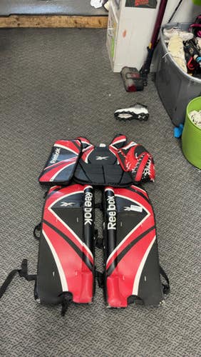 Used Reebok STREET HOCKEY GOALIE SET Inter Body Armor S/M 11793-S000261332