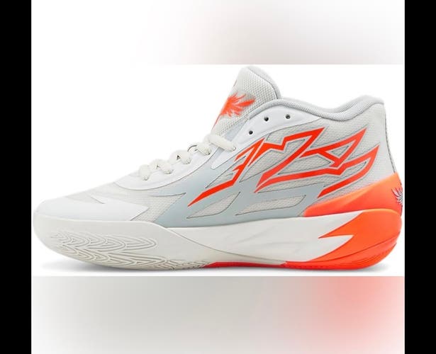 New! Puma Lamelo Ball MB.02 Gorange Platinum Gray Orange Sneakers men’s size 13