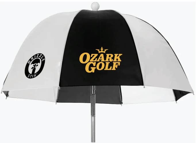 Ozark Golf Drizzle Stik Flex Golf Bag Umbrellas Black White Rain Protection NEW!